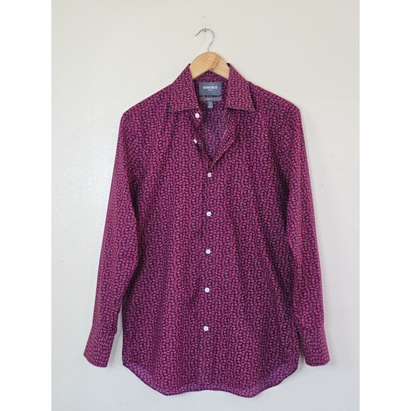 Bonobos Tailored Slim Fit Shirt Mens 15.5 / 33 Button Down Stretch Kisses - Picture 1 of 10